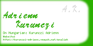 adrienn kurunczi business card